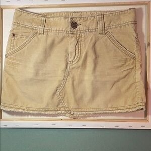 American Eagle Outfitters Beige Corduroy Mini Skirt